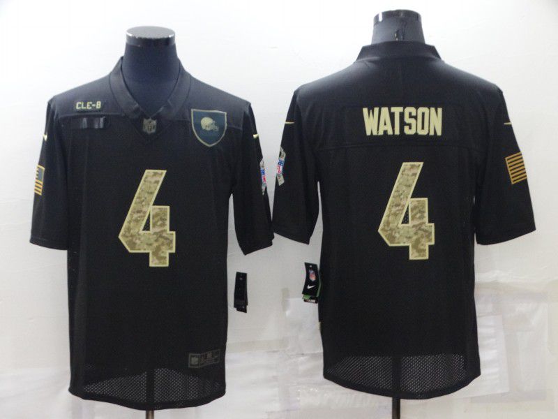 Men Cleveland Browns #4 Watson Black camo Nike Limited NFL Jersey->new england patriots->NFL Jersey